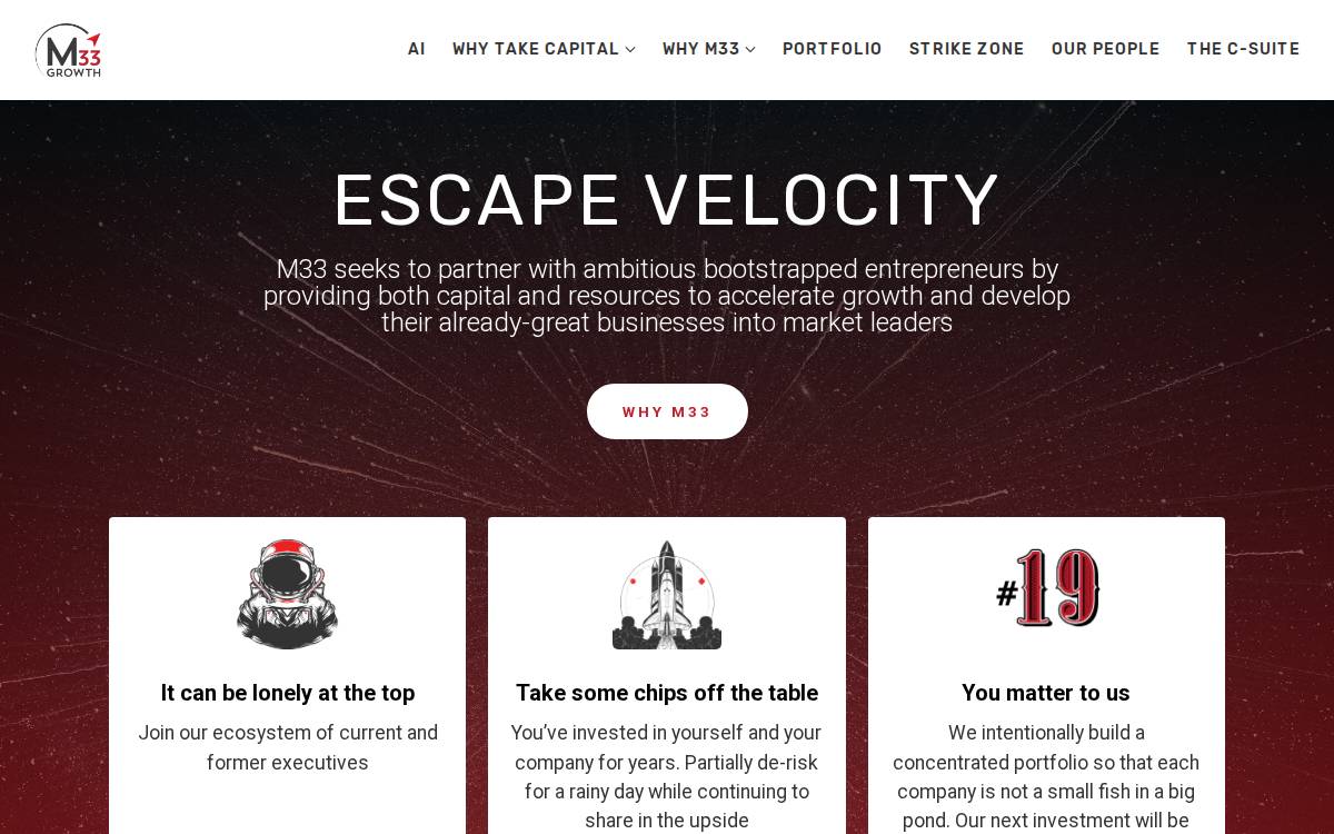 M33Growth website preview