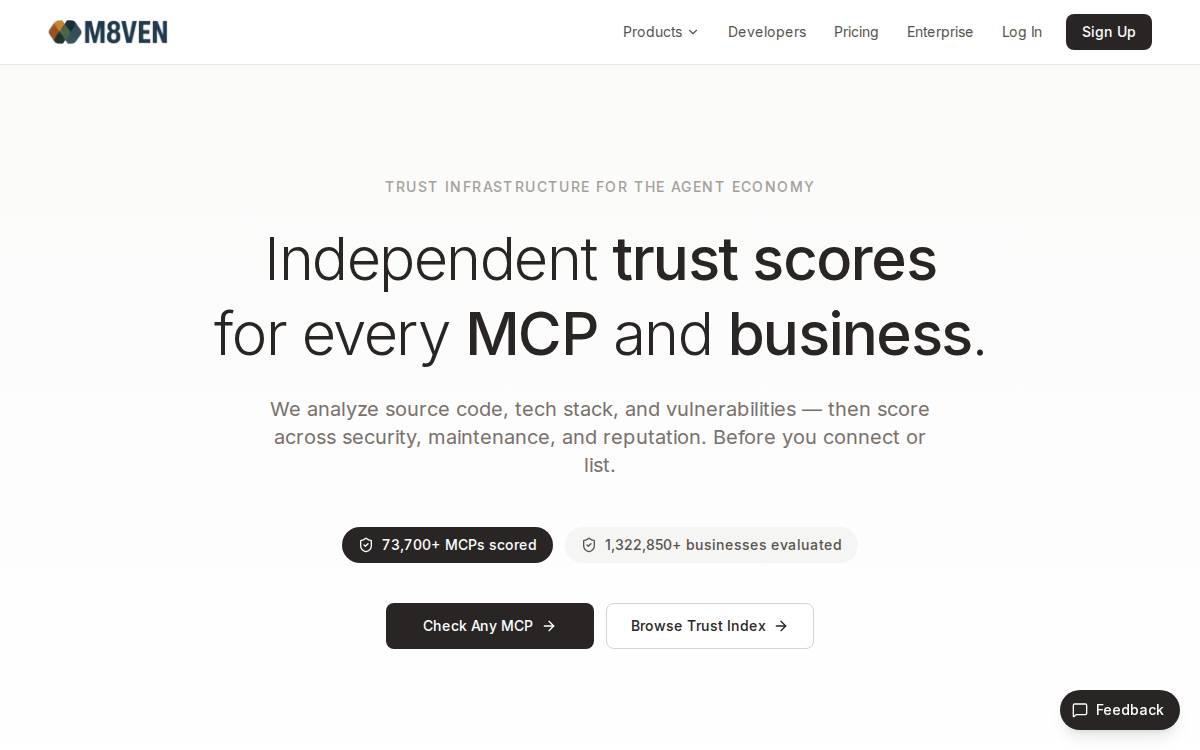 M8Ven website preview