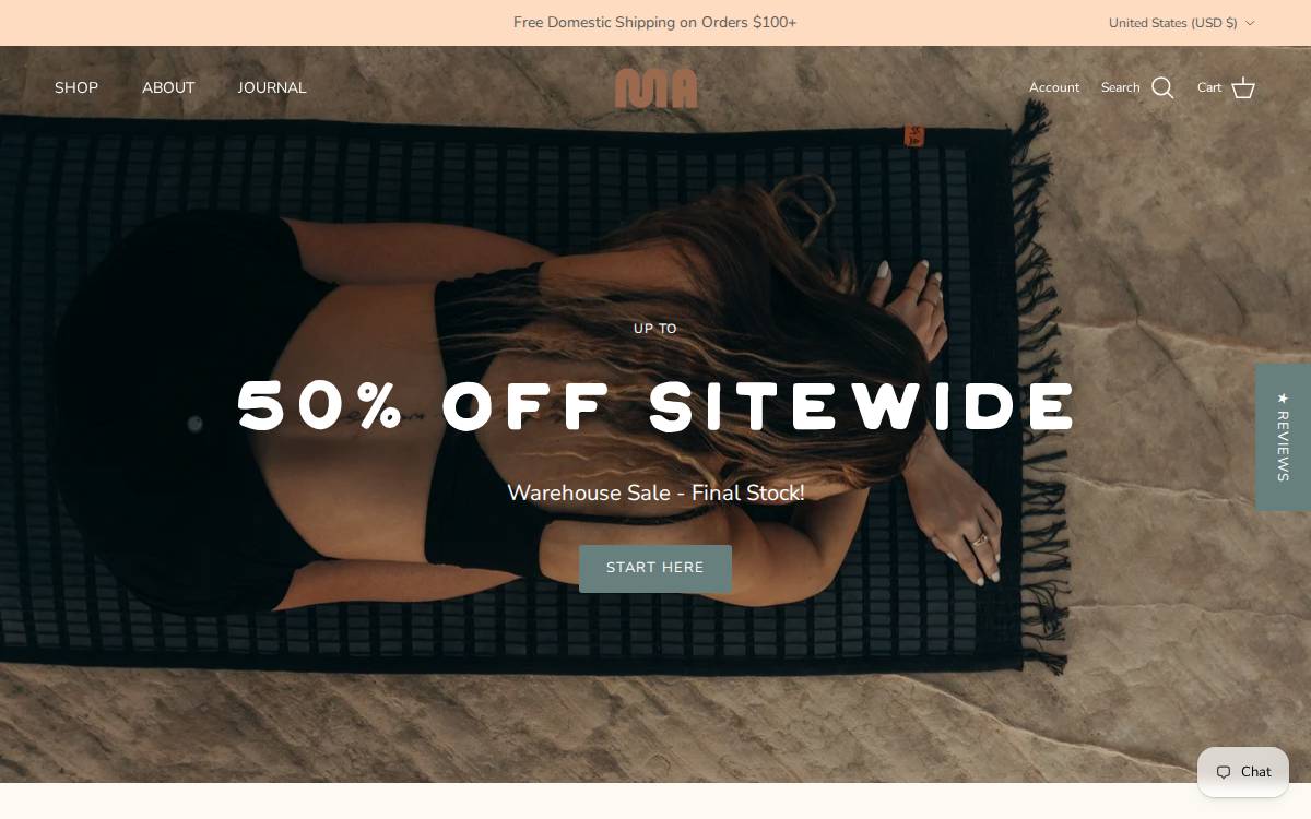 Ma Wovens website preview