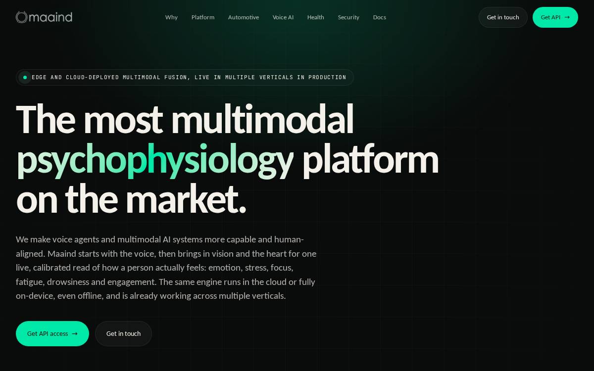 Maaind website preview