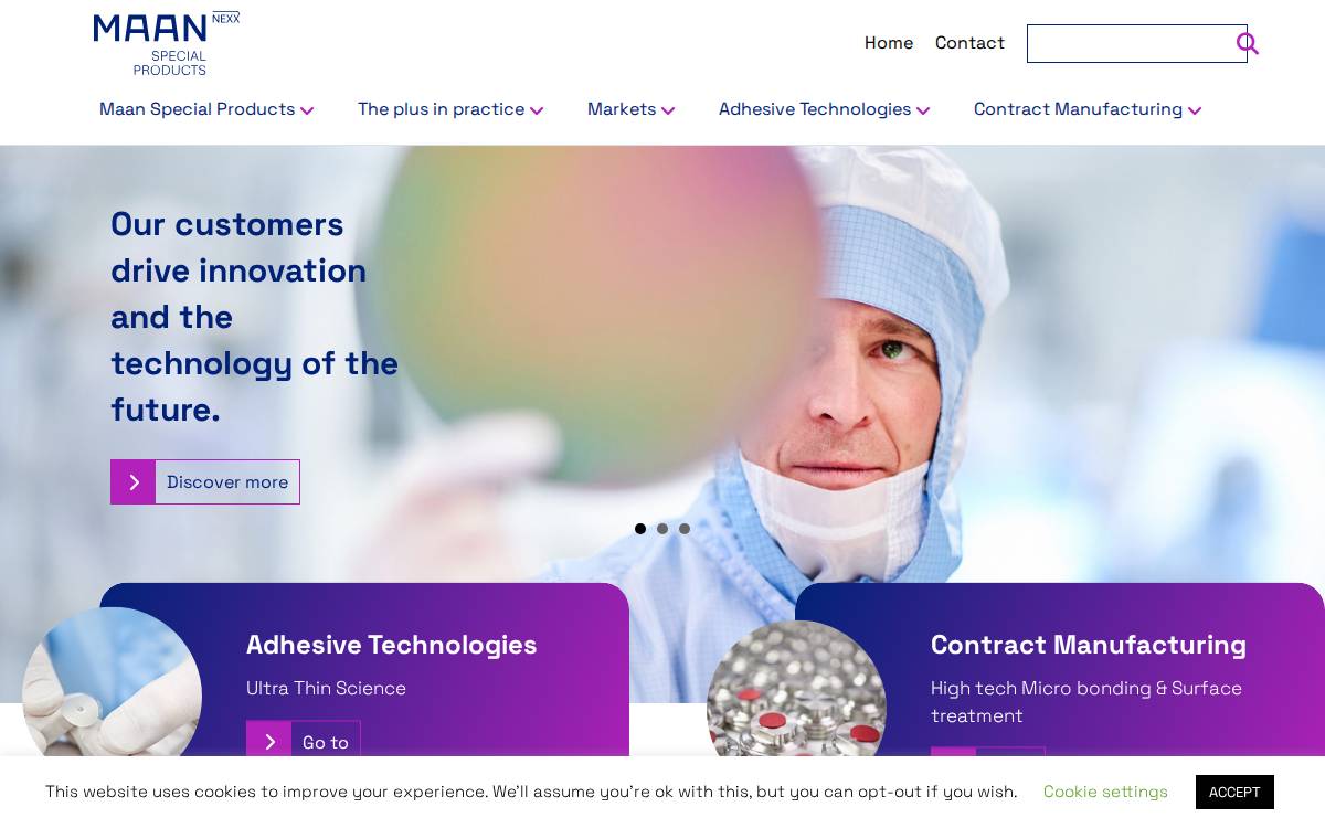 Maan Special Products website preview