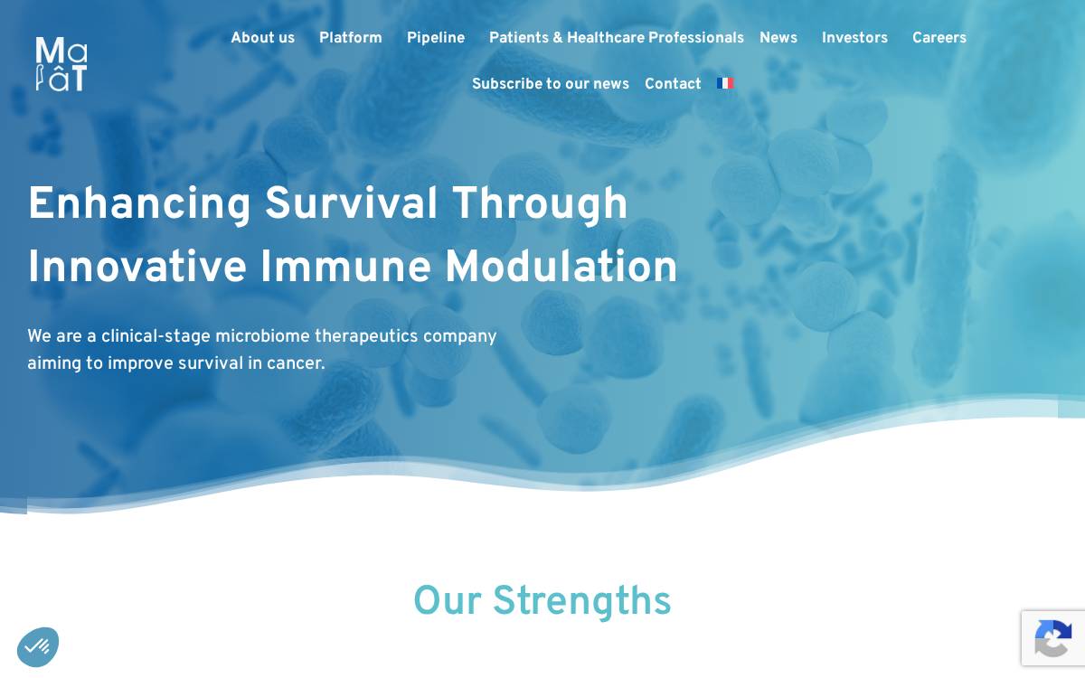 MaaT Pharma website preview