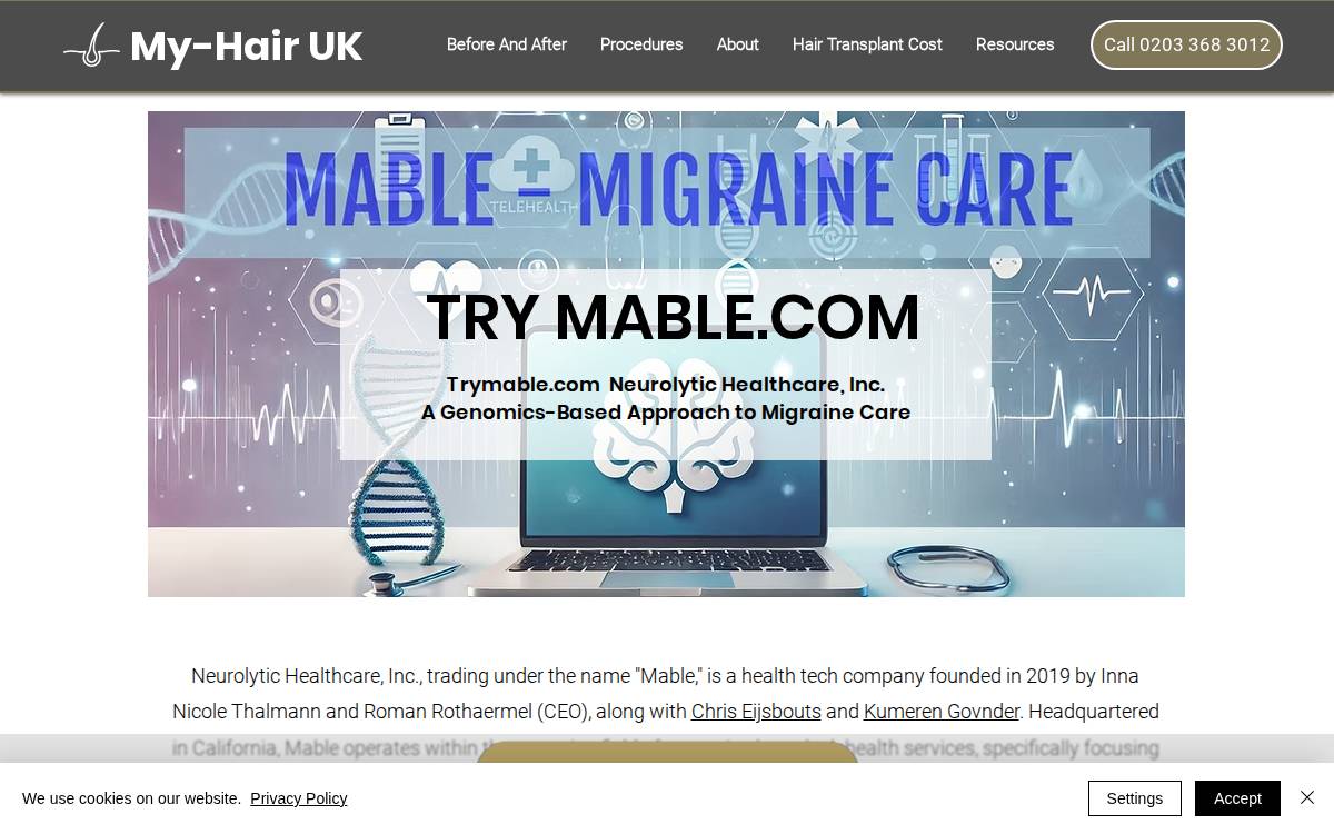 Mable website preview
