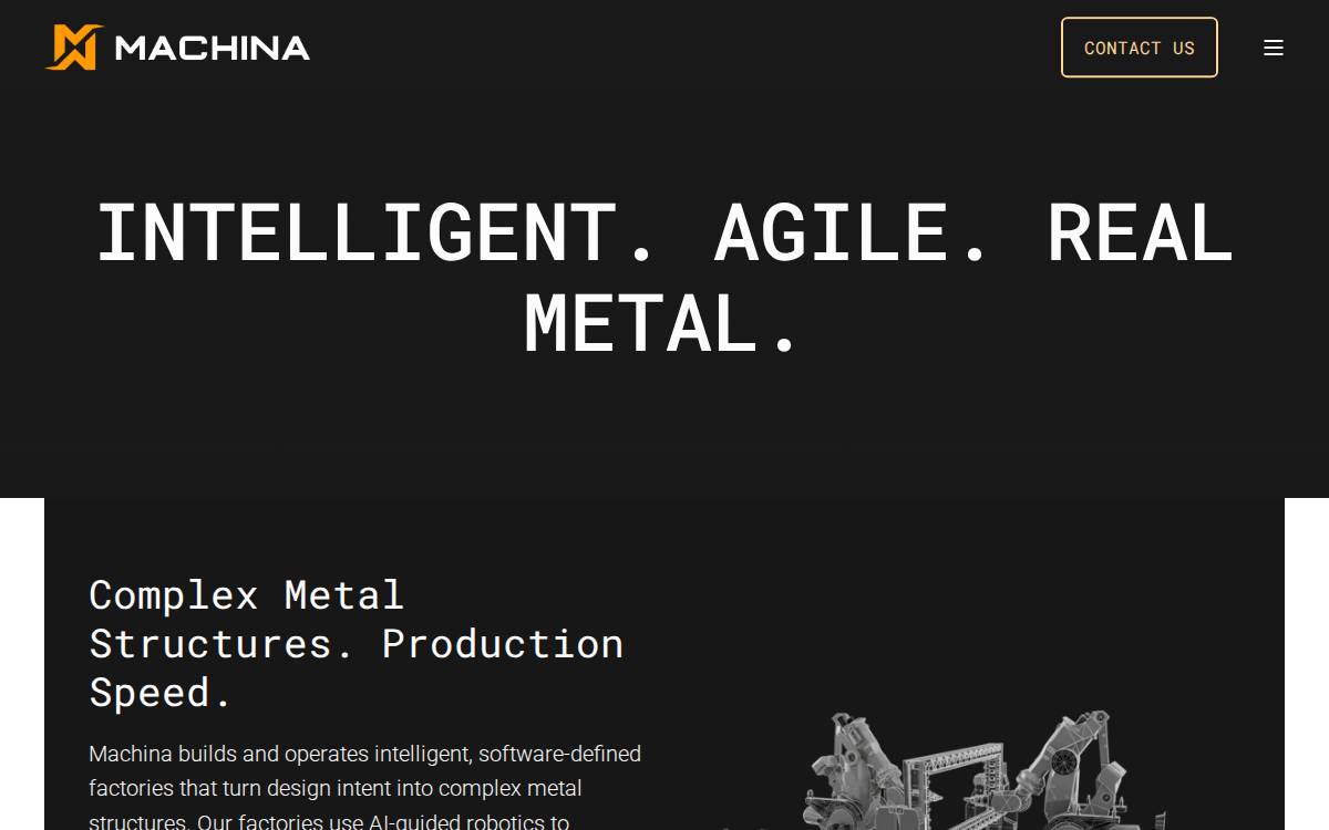 Machina Labs website preview