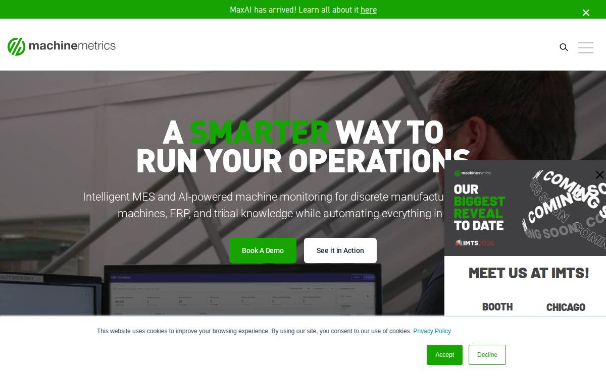 MachineMetrics website preview