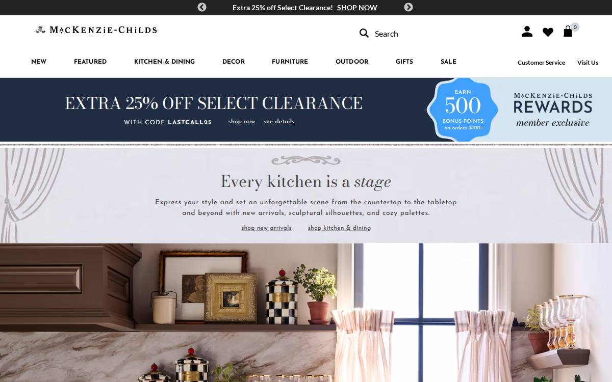 MacKenzie-Childs website preview