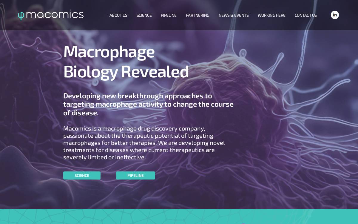 Macomics website preview