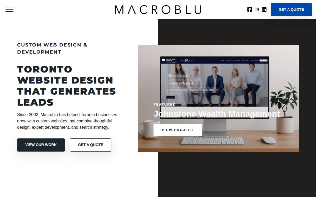 Macroblu website preview