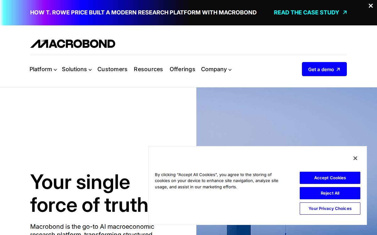Macrobond website preview