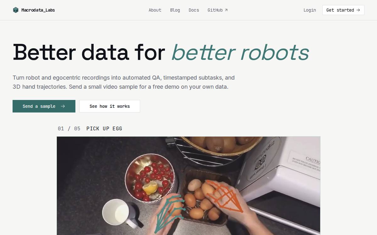 Macrodata website preview
