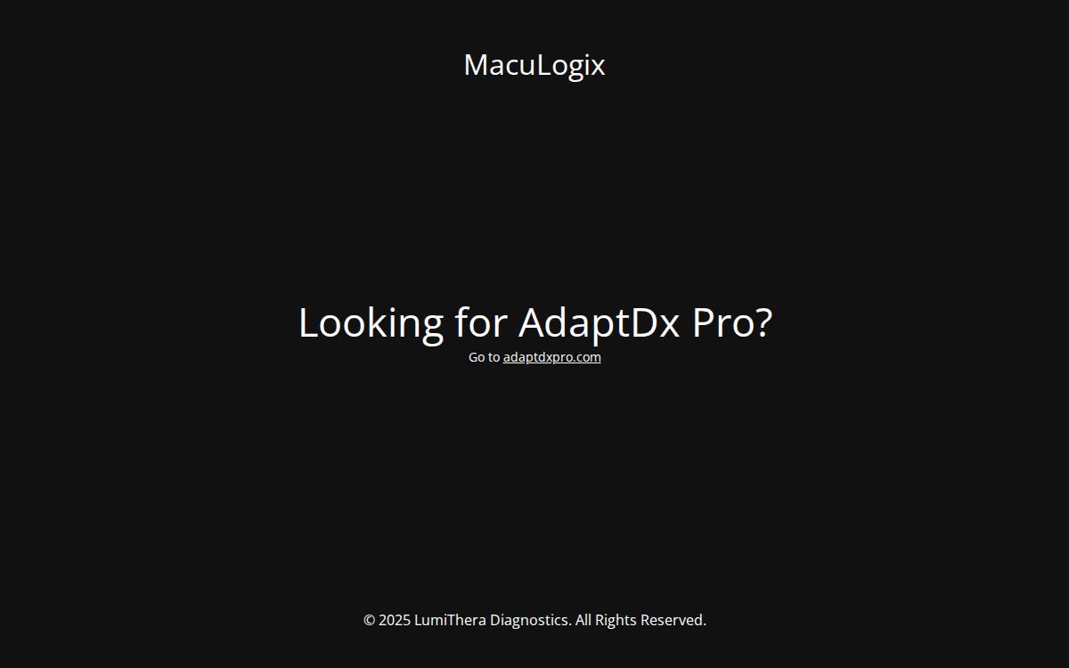 Maculogix website preview