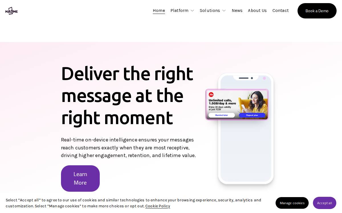 Mad Me website preview