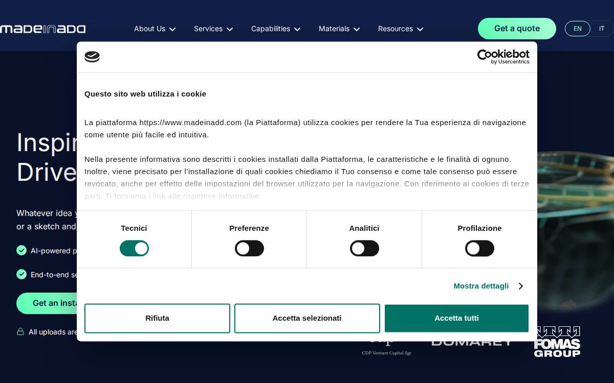 Madeinadd website preview
