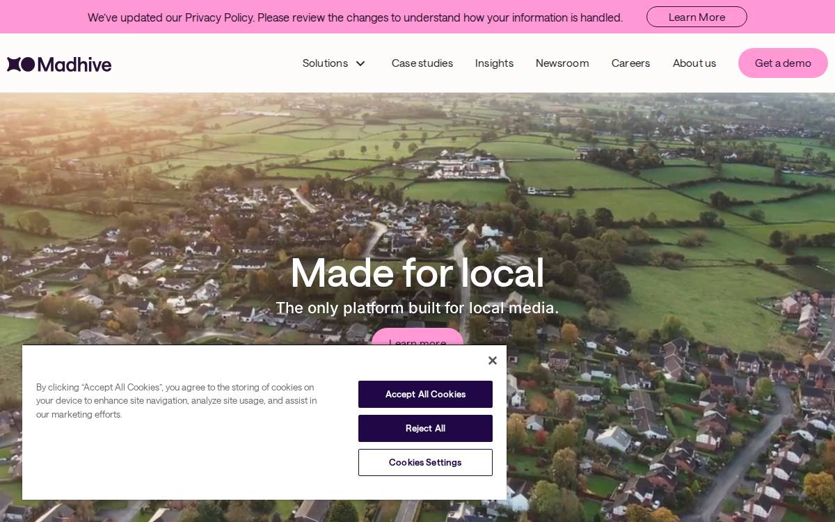 Madhive website preview