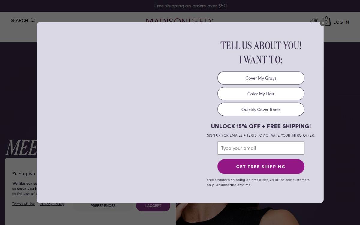 Madison Reed website preview