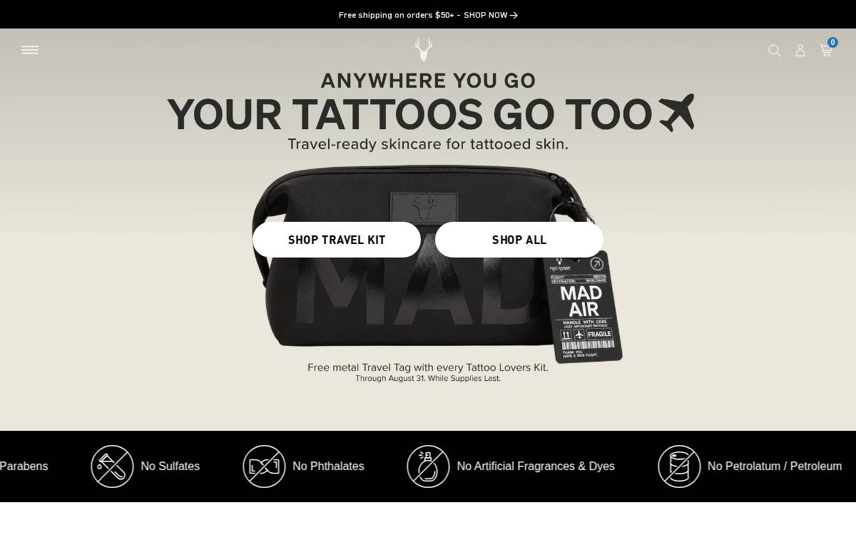 Madrabbittattoo website preview