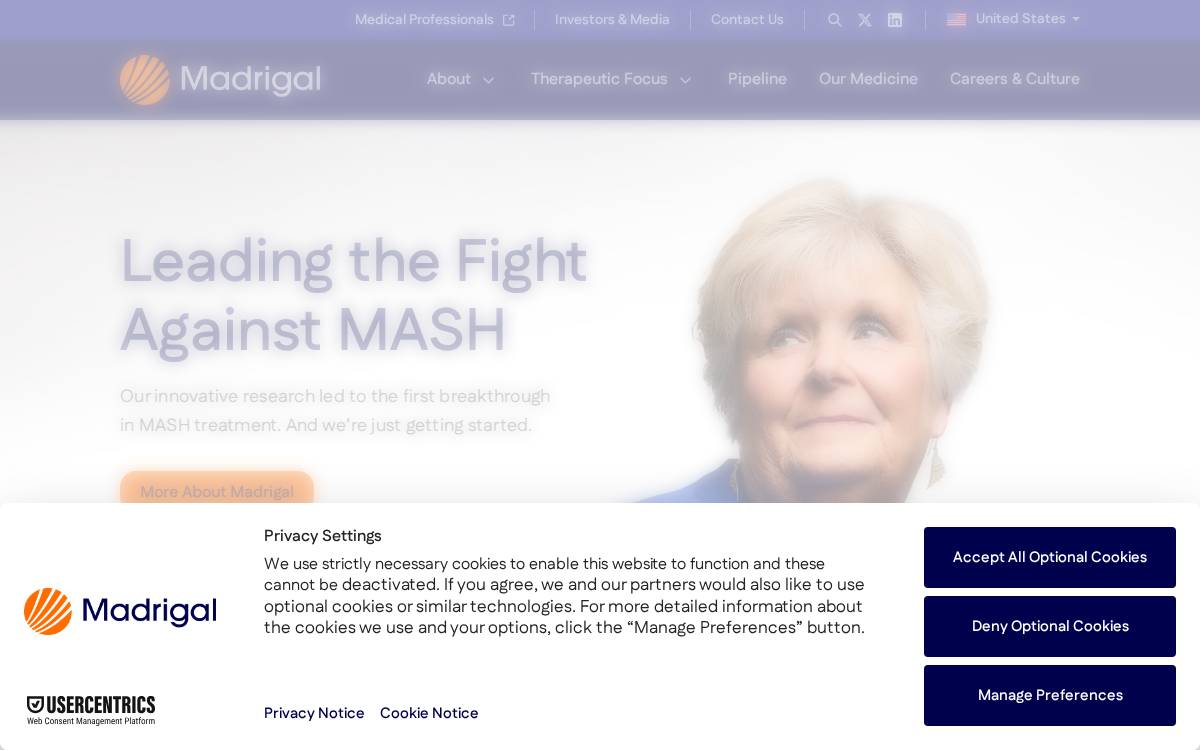 Madrigal website preview