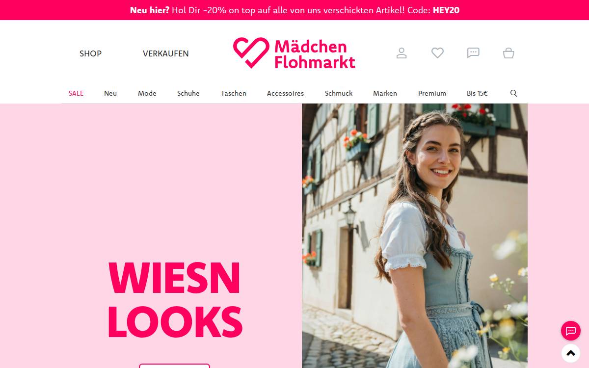 Maedchenflohmarkt website preview