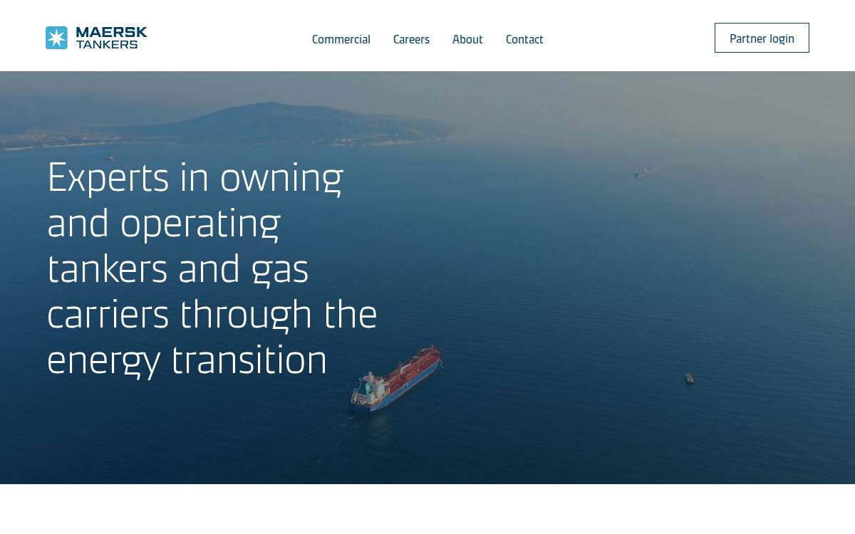 Maersk Tankers website preview