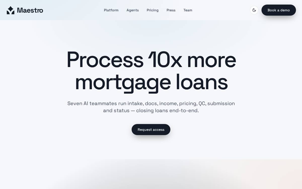 Maestro Tech website preview