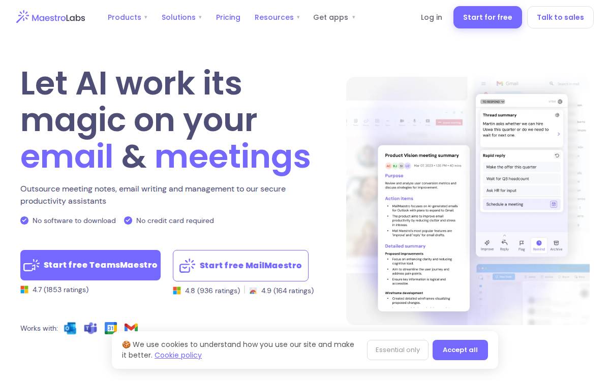 Maestrolabs website preview
