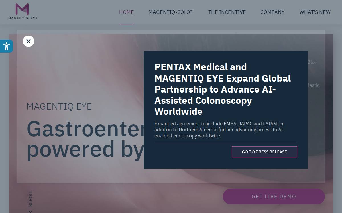 Magentiq Eye website preview