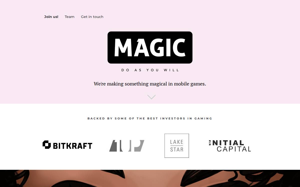 Magic website preview