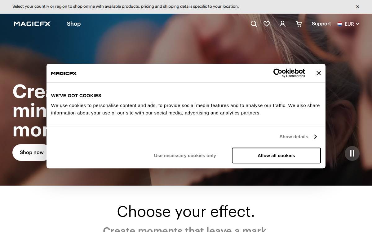 MAGIC FX website preview