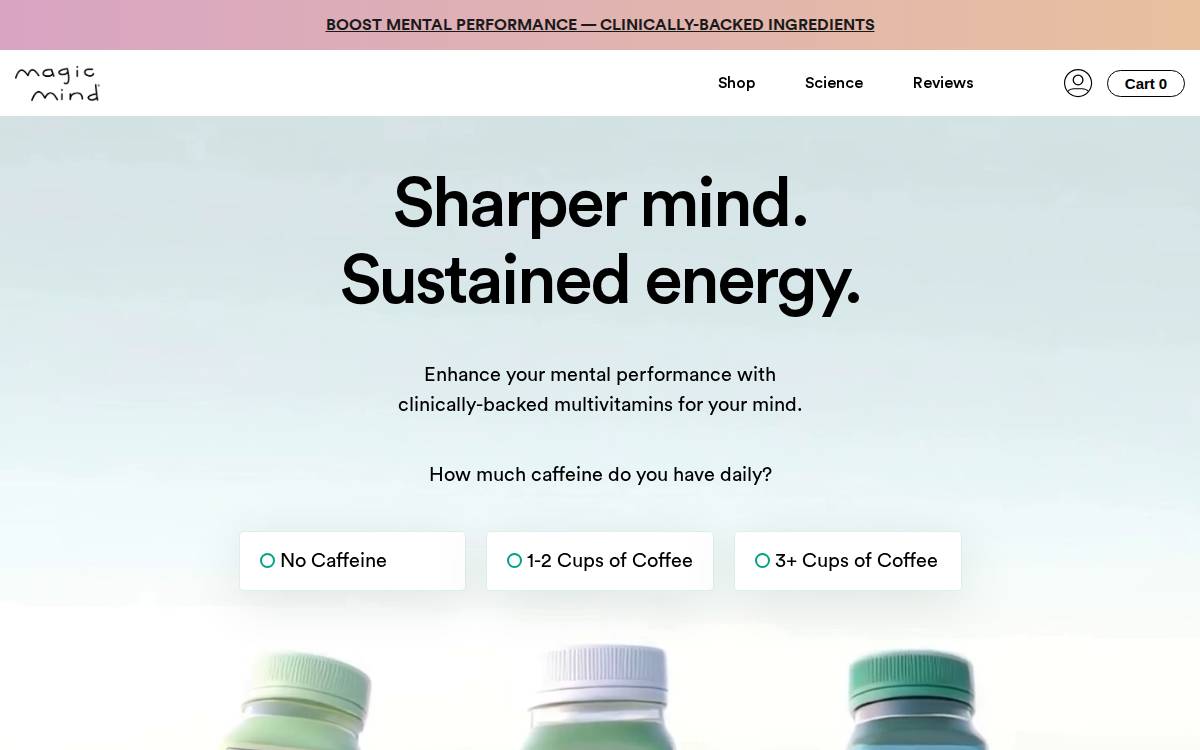 Magic Mind website preview