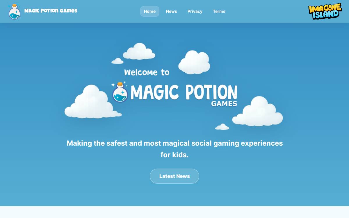 Magic Potion Games website preview