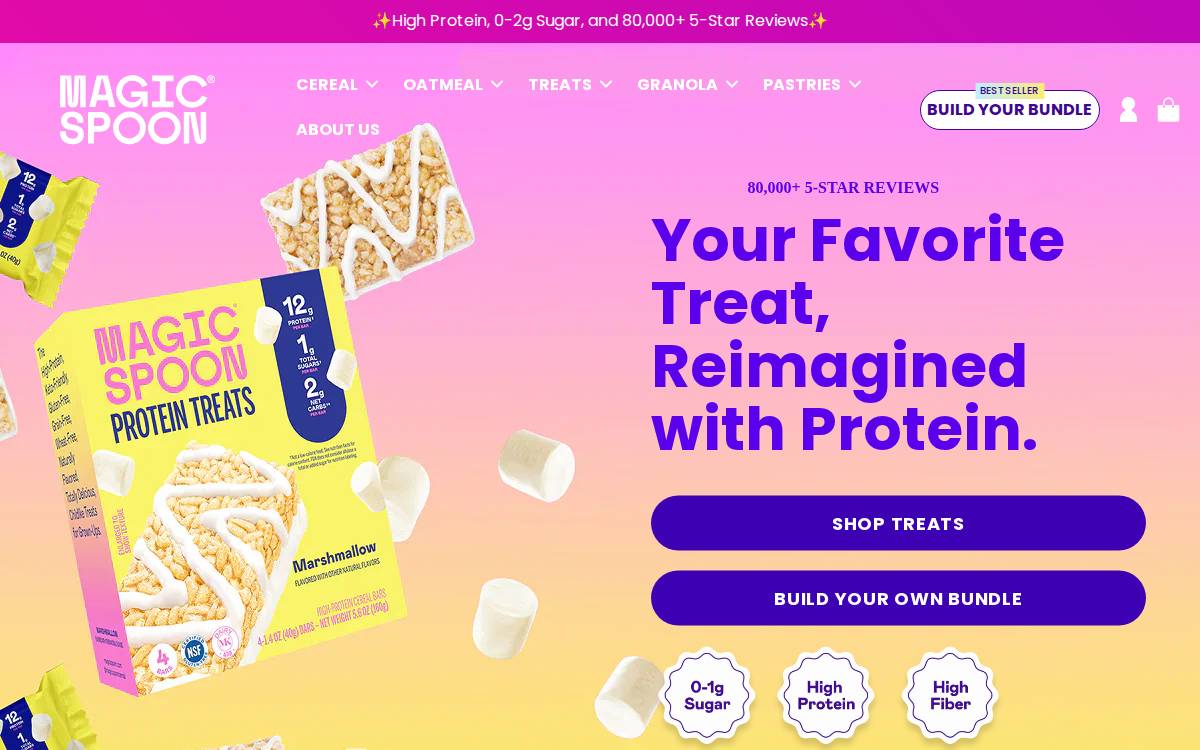 Magic Spoon website preview