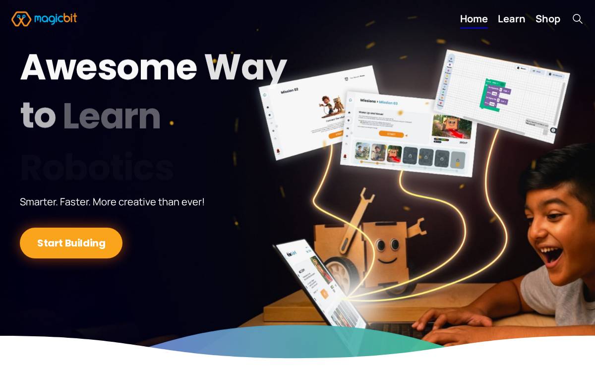 Magicbit website preview