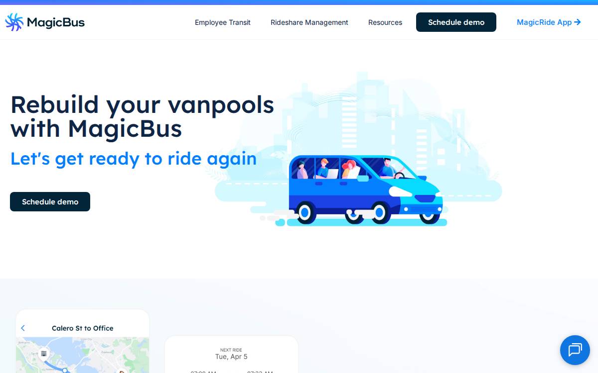 MagicBus website preview