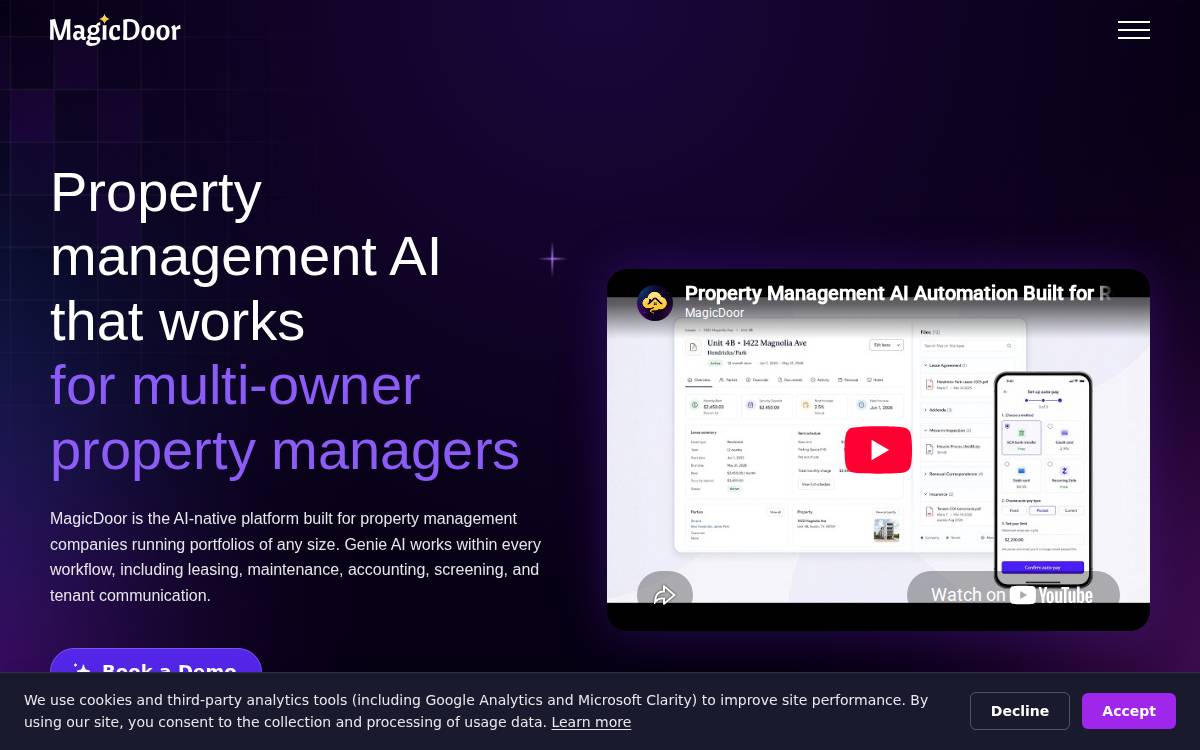 MagicDoor website preview