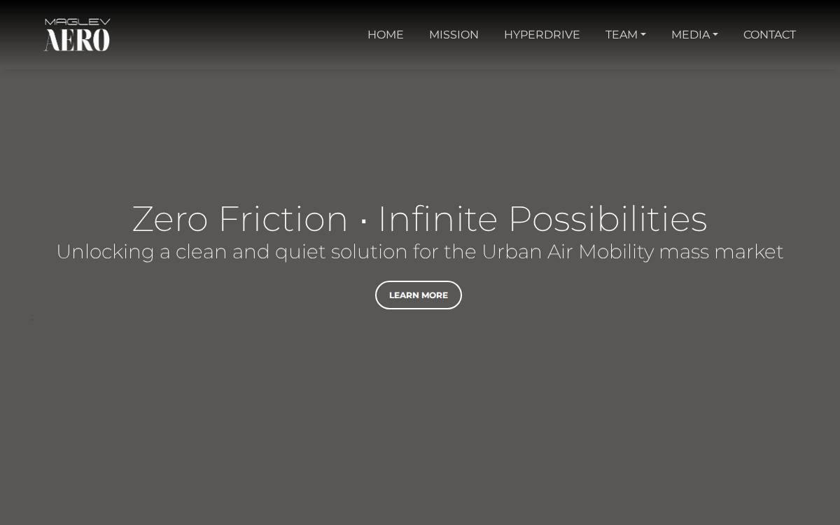MagLev Aero website preview