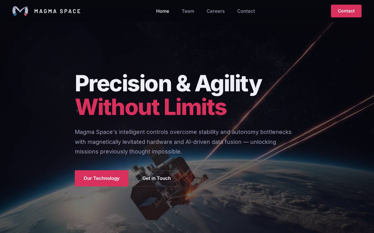 Magma Space website preview