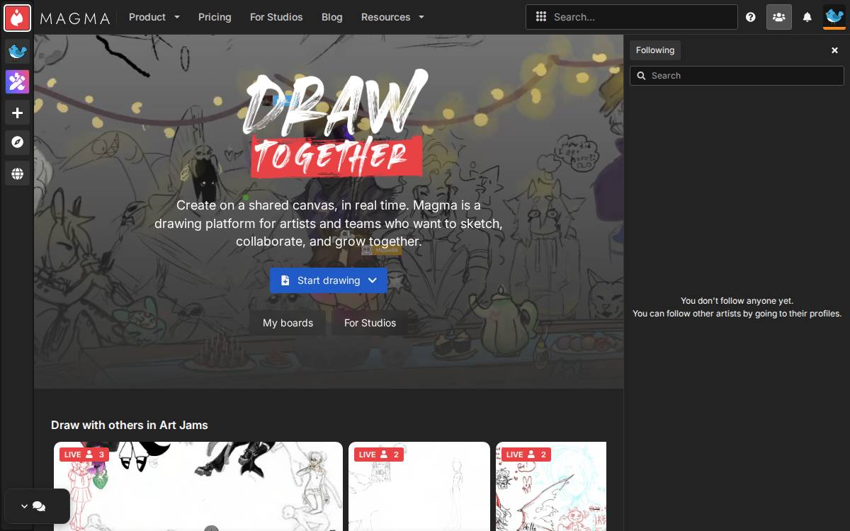 Magmastudio website preview
