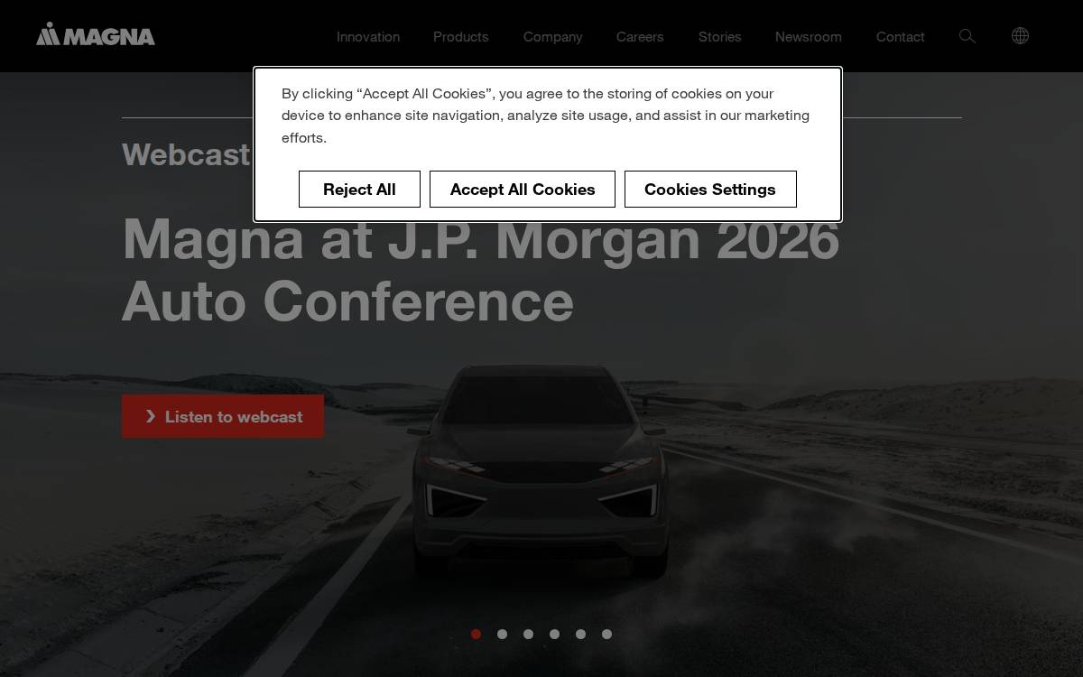 Magna website preview