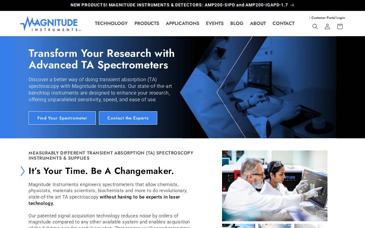 Magnitude Instruments website preview