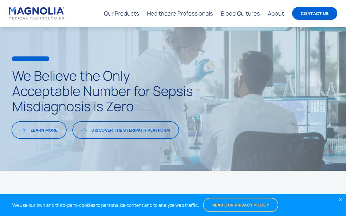 Magnolia Medical Technologies website preview