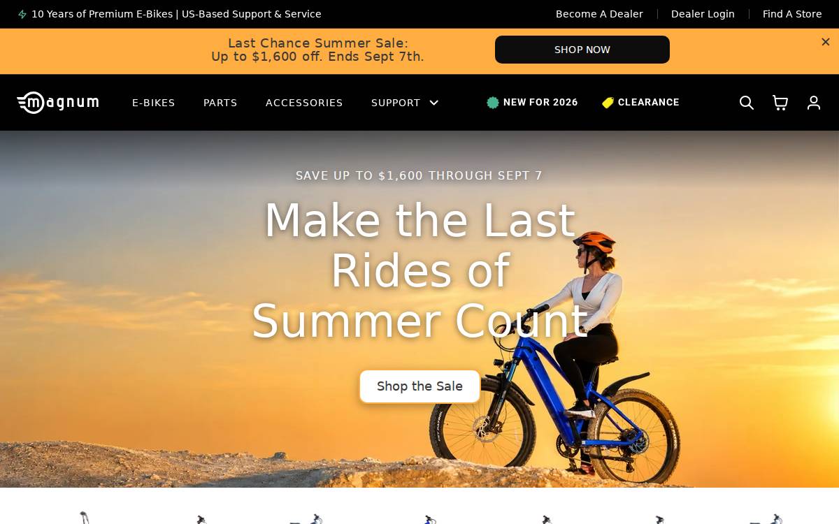 Magnum Bikes website preview