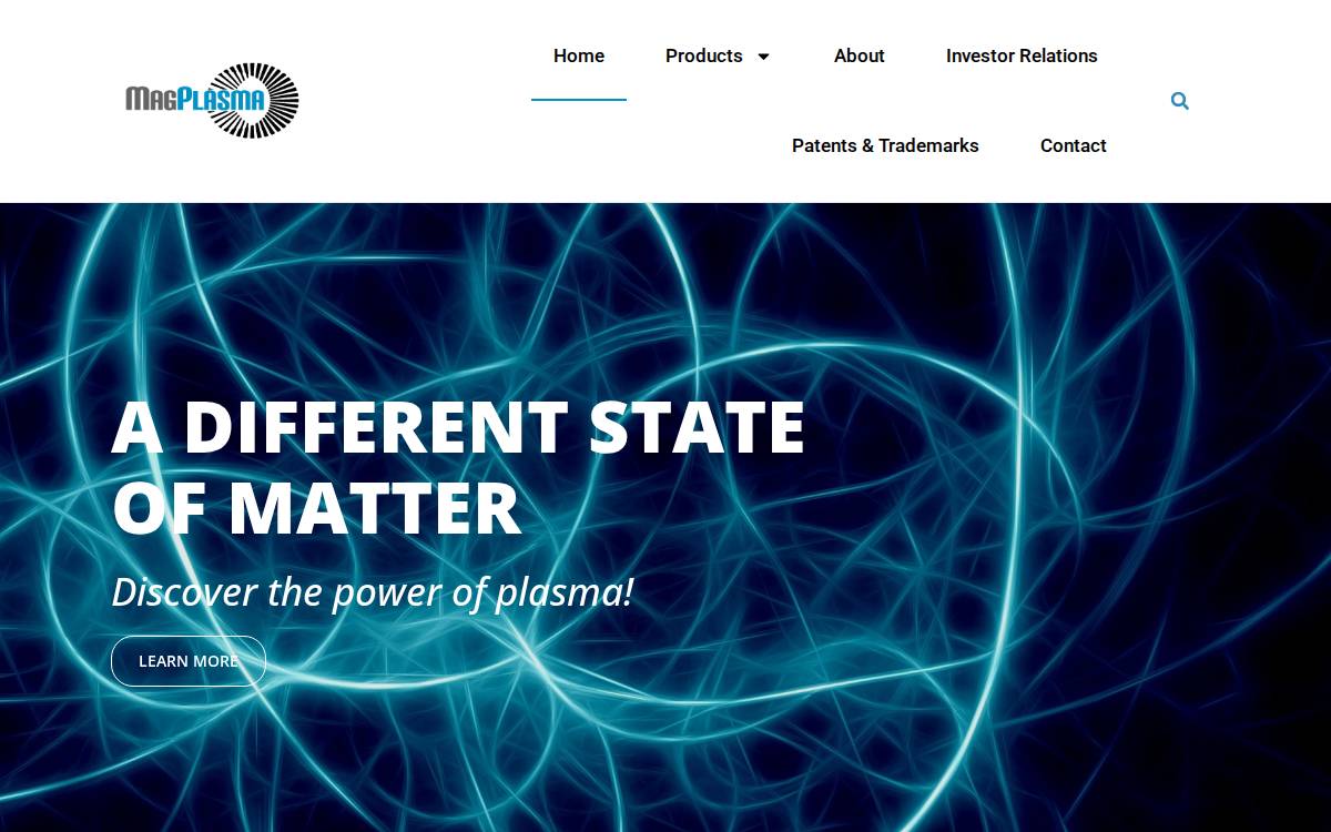 Magplasma website preview