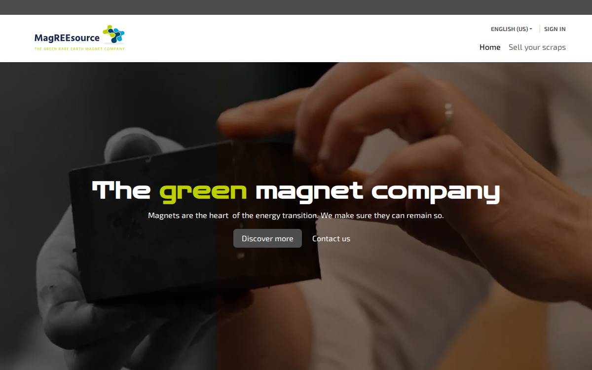 MagREEsource website preview