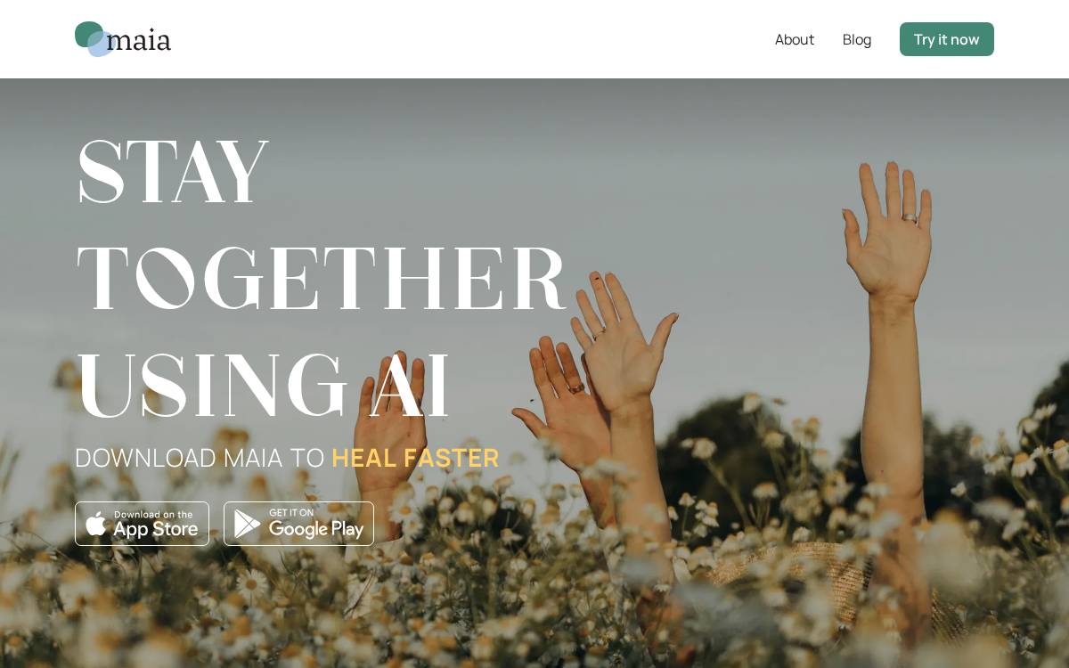 Maia website preview