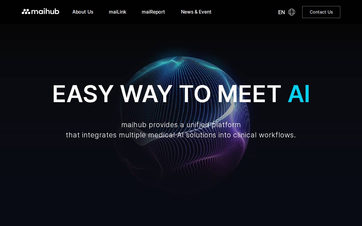 maihub website preview