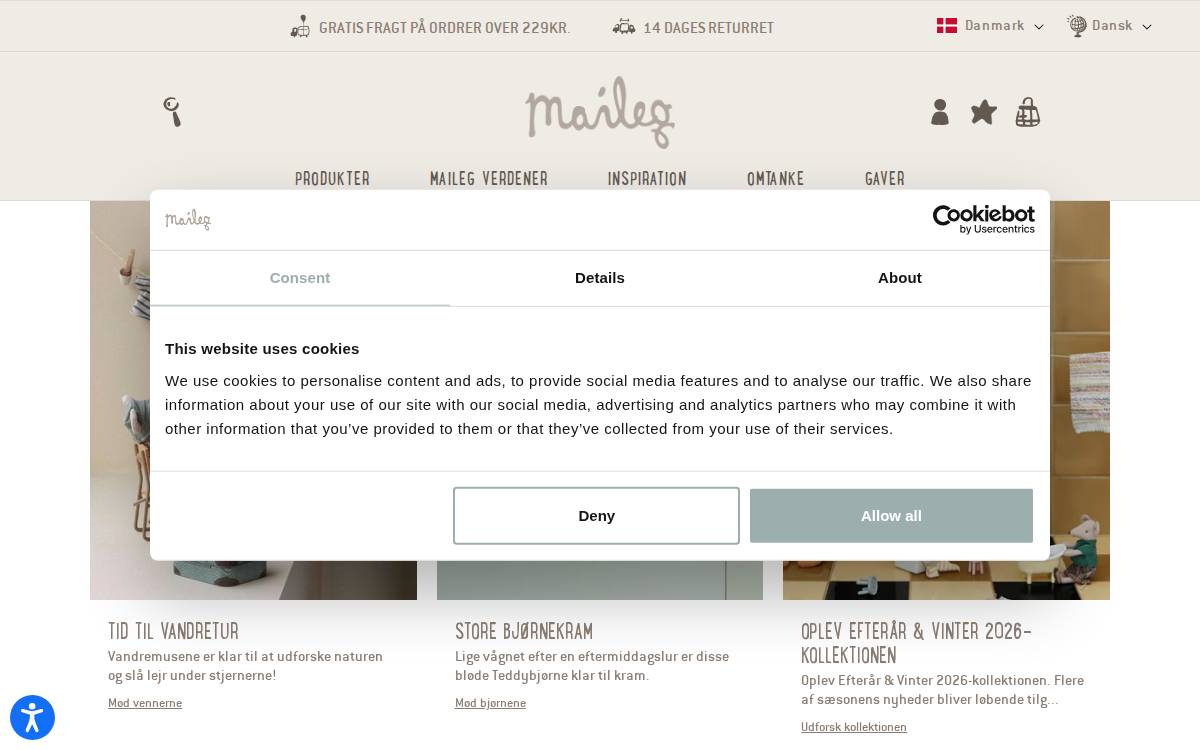 Maileg website preview