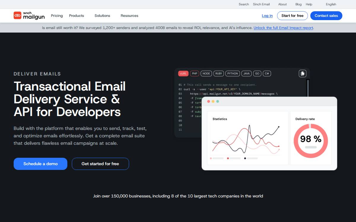 Mailgun , website preview