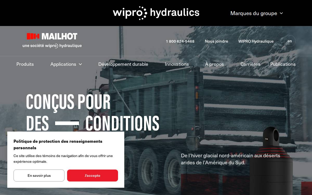 Mailhot Industries website preview