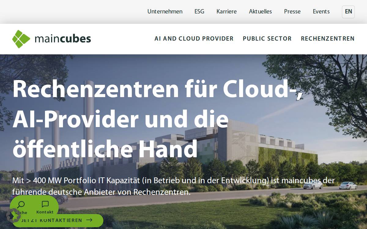 maincubes website preview