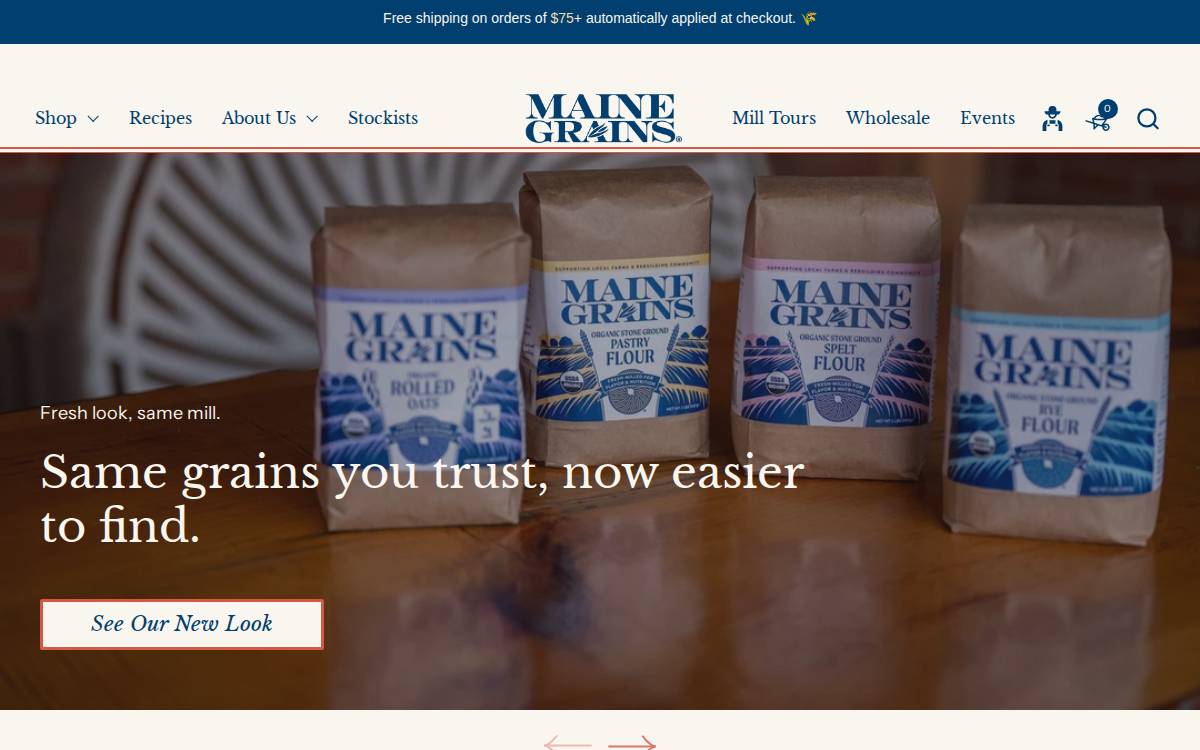 Maine Grains website preview